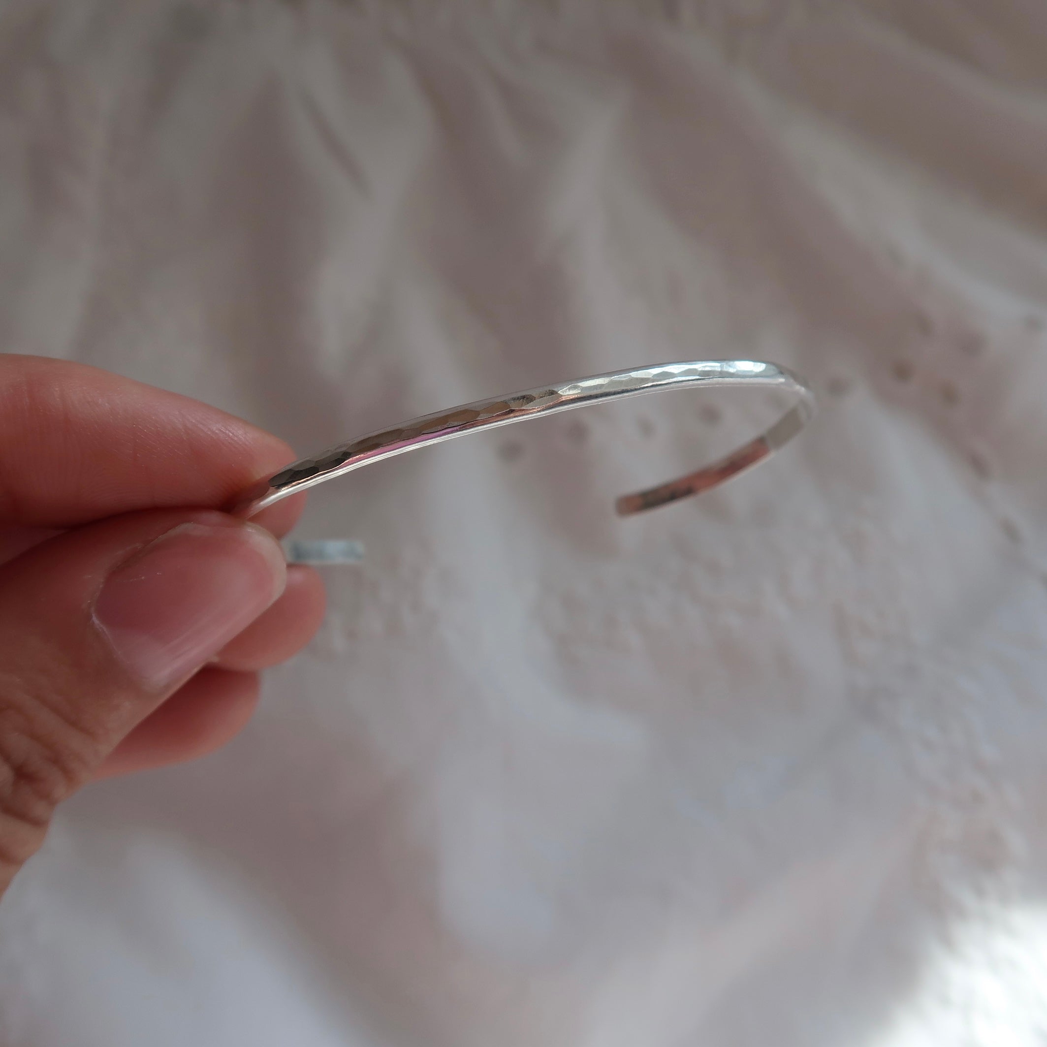 thin hammered cuff