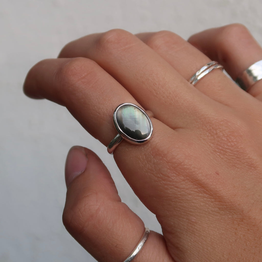 black pearl ring